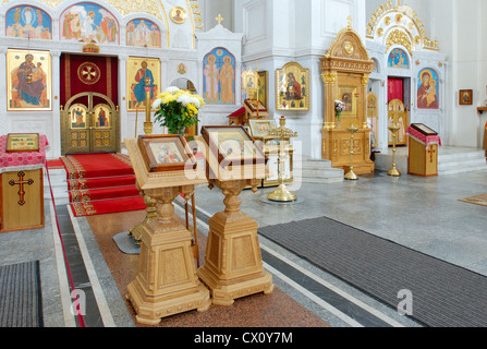 Cathédrale de la montée de la Sainte Croix du Sauveur et st.Evphrosinija antiq, Polotsk, Bélarus Banque D'Images