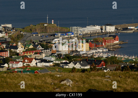 Tinganes Torshavn avec péninsulaire, Îles Féroé Banque D'Images