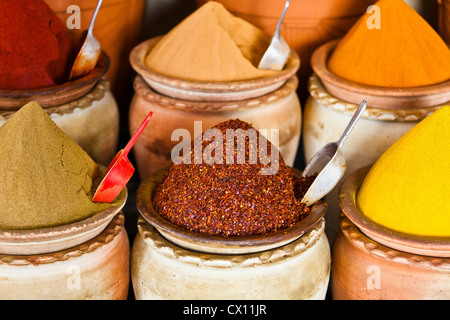 Spice market, Houmt Souk, Djerba, Tunisie Banque D'Images