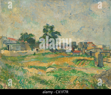 Paul Cézanne (Français, 1839 - 1906 ), Paysage près de Paris, ch. 1876, huile sur toile Banque D'Images
