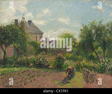 Camille Pissarro (Français, 1830 - 1903 ), le jardin de l'artiste à Eragny, 1898, huile sur toile Banque D'Images