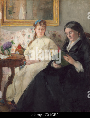 Berthe Morisot (Français, 1841 - 1895 ), la mère et la soeur de l'artiste, 1869/1870, huile sur toile Banque D'Images