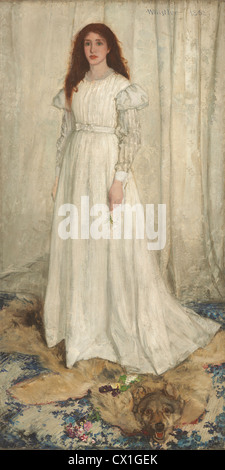 James McNeill Whistler, Symphonie en blanc, n°1 : La fille Blanche, américain, 1834 - 1903, 1862, huile sur toile Banque D'Images