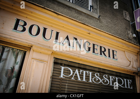 Boulangerie dans le village de Saint-Benoît-du-Sault Indre France Banque D'Images