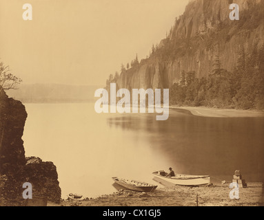 La Carleton E. Watkins, Le Cap Horn, Columbia River, américain, 1829 - 1916, 1867, à l'albumine à partir de négatifs au collodion monté sur pa Banque D'Images