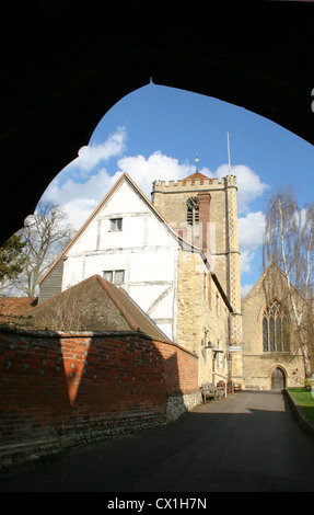 Abbaye et musée par lych gate Dorchester on Thames Oxfordshire England UK Banque D'Images