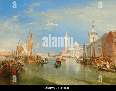 Joseph Mallord William Turner (British, 1775 - 1851 ), Venise : La Dogana et San Giorgio Maggiore, 1834, huile sur toile Banque D'Images
