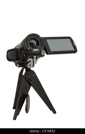 Caméscope, appareil photo, numérique, l'équipement, film, passe-temps, libre, isolée, objectif, film, objectif, sur blanc, optique, passe-temps, photogr Banque D'Images