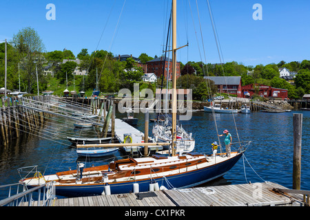 Le port de Rockport, comté de Knox, Maine, USA Banque D'Images