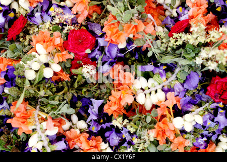 Vue rapprochée de guirlandes de fleurs Banque D'Images