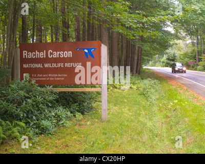 Rachel Carson National Wildlife Refuge sign Banque D'Images