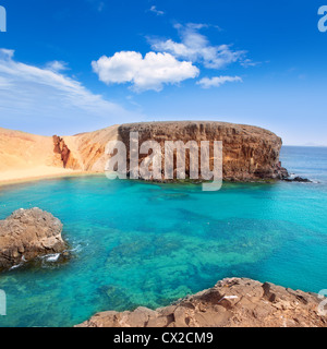 Lanzarote El Papagayo Playa Beach en Canaries Banque D'Images