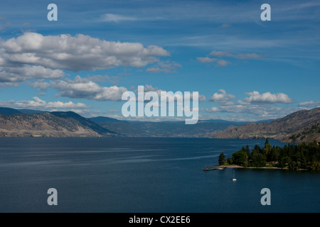 Naramata Bench vignes sur le lac Okanagan, Colombie-Britannique, Canada Banque D'Images