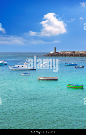 Lanzarote Arrecife en Canaries port bateaux Banque D'Images