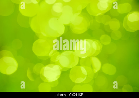 Green blurred abstract background ou bokeh Banque D'Images