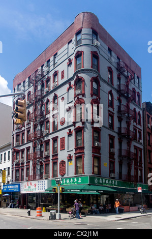 Chinatown, boutiques , Scène de rue, New York, USA, Banque D'Images