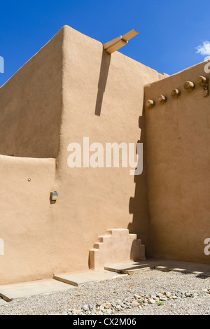 Détail de mission San Francisco de Asís Ranchos de Taos Nouveau Mexique USA Banque D'Images