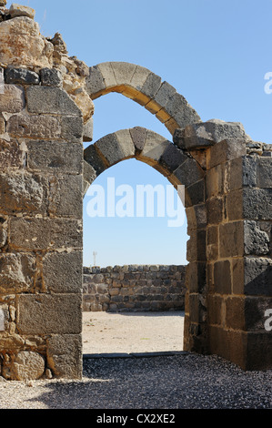 Vestiges de la forteresse des croisés de Belvoir, dans le nord d'Israël (Kohav Hayarden) Banque D'Images