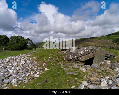 dh Nether Largie cairn sud KILMARTIN GLEN ARGYLL ECOSSE Néolithique Sépulture cairn Clyde type tombeau de chambered Banque D'Images