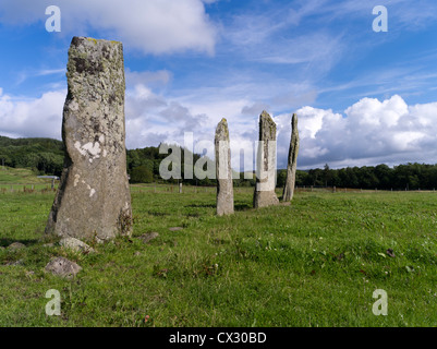 dh Ballymeanch pierres debout KILMARTIN GLEN ARGYLL ÉCOSSE Highlands écossais mégalithique Banque D'Images