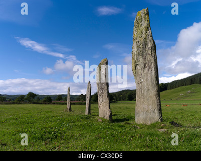 dh Ballymeanch pierres debout KILMARTIN GLEN ARGYLL ÉCOSSE pierres écossaises âge de pierre néolithique été Banque D'Images