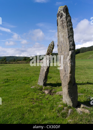 Dh Kilmartin Glen KILMARTIN ARGYLL Ballymeanoch menhirs Banque D'Images
