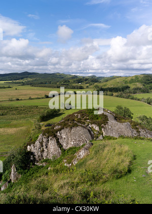 Dh Kilmartin Glen DUNADD ARGYLL Dunadd Dalriada fort Crag Fortin Banque D'Images
