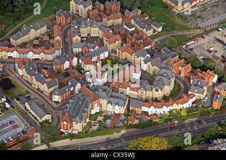 Vue aérienne de logements modernes à Colchester Banque D'Images