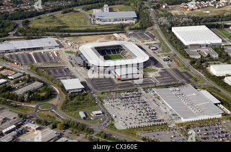 Vue aérienne de la Milton Keynes Dons FC Stade de football de Denbigh Banque D'Images