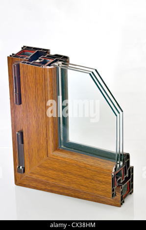 Profil de fenêtre PVC Banque D'Images