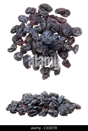 Libre de raisins noirs heap isolated on white Banque D'Images