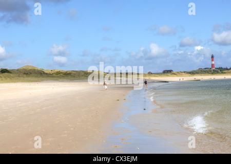 Hoernum, Sylt, Frise du Nord, phare, Allemagne Banque D'Images