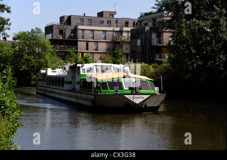 Le bateau Picardie restaurant,Somme,Amiens,Somme,Picardie,France Banque D'Images