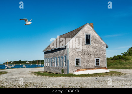 Boat House, port de Chatham, Cape Cod, Massachusetts, USA Banque D'Images