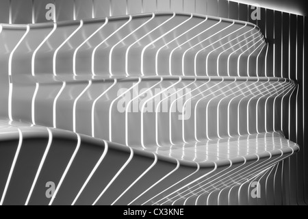 Super-Surfaces Corian, Londres, Royaume-Uni. Architecte : Amanda Levete Architects, 2009. Étagères de cuisine. Banque D'Images