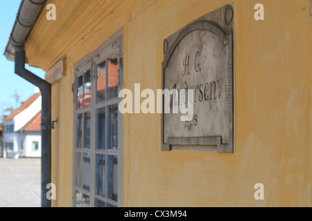 La maison de Hans Christian Andersen à Odense au Danemark Banque D'Images