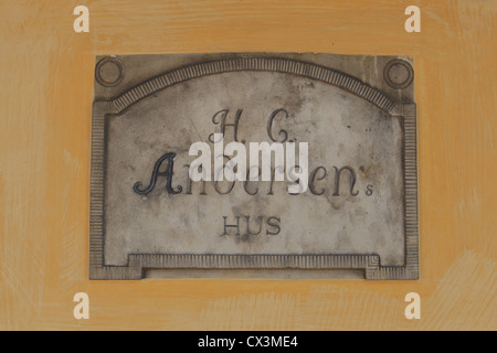 La maison de Hans Christian Andersen à Odense au Danemark Banque D'Images