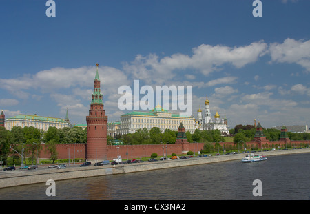 Moscow Kremlin, vue depuis le pont Bolshoy Kamenny. UNESCO World Heritage site. Banque D'Images