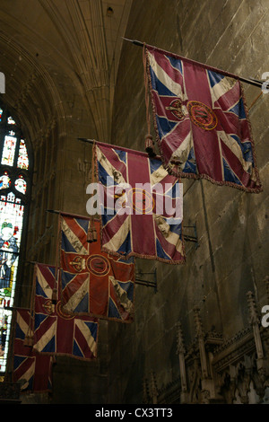 Bataille pour le Welsh Fusiliers accroché dans la chapelle du régiment, l'église Saint Giles Wrexham au Pays de Galles Banque D'Images