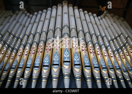 Tuyaux d'orgue dans l'église paroissiale Saint Giles Wrexham Banque D'Images