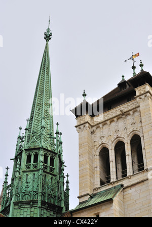 La Cathédrale de Genève, Suisse Banque D'Images