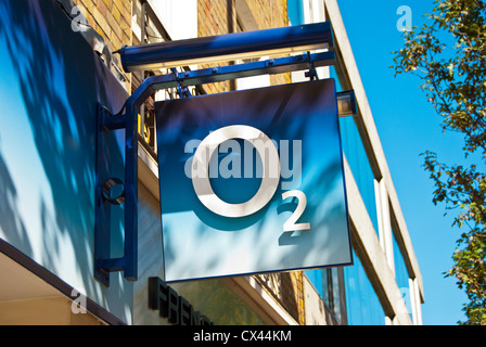 O2 logo et inscription Banque D'Images
