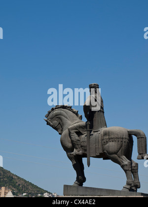 Statue équestre du roi Vakhtang Gorgasali, Tbilisi Banque D'Images