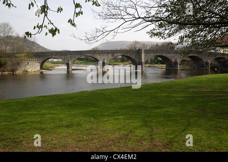 Pont Ville, Builth Wells, Powys, pont sur la rivière Wye Banque D'Images