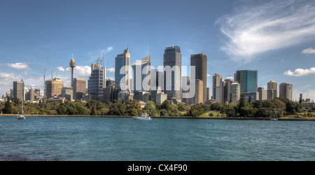 Sydney CIty Skyline de Macquarie's Point. Banque D'Images