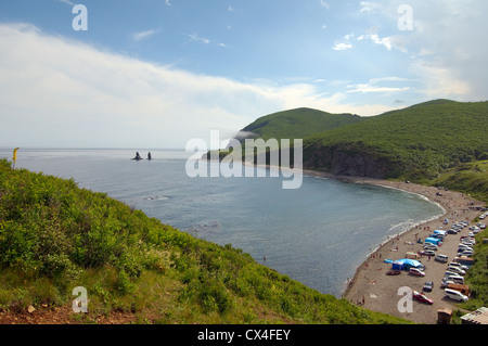 Plage, Centre-ville Dalnegorsk, Japon, Extrême-Orient, Primorsky Krai, Fédération de Russie Banque D'Images