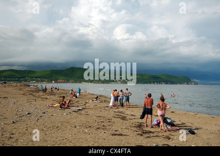 Plage, Centre-ville Dalnegorsk, Japon, Extrême-Orient, Primorsky Krai, Fédération de Russie Banque D'Images