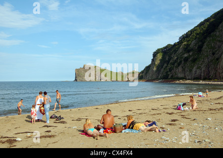 Plage, Centre-ville Dalnegorsk, Japon, Extrême-Orient, Primorsky Krai, Fédération de Russie Banque D'Images