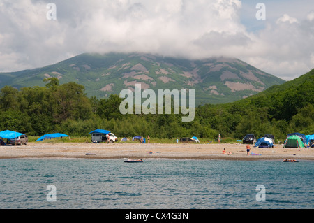 Plage, Centre-ville Dalnegorsk, Japon, Extrême-Orient, Primorsky Krai, Fédération de Russie Banque D'Images