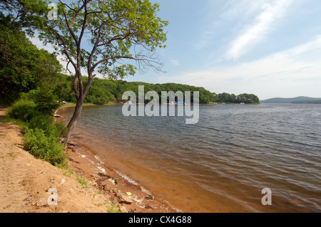 Plage, Centre-ville Dalnegorsk, Japon, Extrême-Orient, Primorsky Krai, Fédération de Russie Banque D'Images